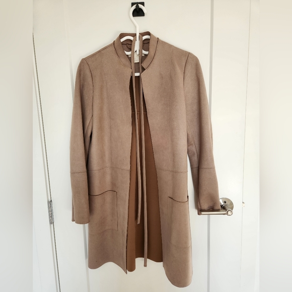 H&M Size 2 Brown Suede Fall Jacket - Picture 1 of 2
